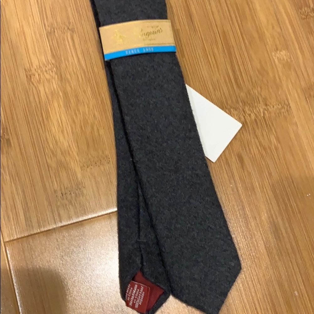 Penguin skinny tie. Gray, “wool look” - Picture 3 of 6